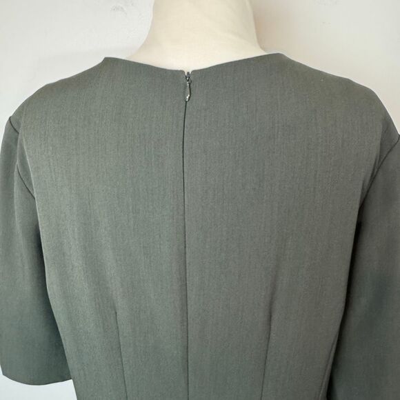 M.M. Lafleur Emily Dress in Olive Recycled WonderTex | Size 12 - Picture 7 of 13